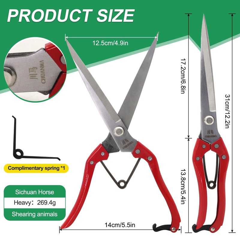 Manual Wool Shearing Shear Stainless Steel Trimming Scissor Long blades