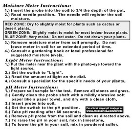 Soil Master ML1240 Moisture, Light & pH Soil Test Meter, Green