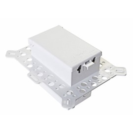 Arlington DBVM1W-1 Low Profile IN BOX Electrical Box with Weatherproof Cover for New Construction Stucco/Textured Surfaces/Rigid Siding, Vertical, 1-Gang, White