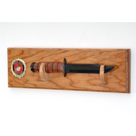 All American Gifts Fighting Knife Display Plaque Wall Mount - 16" L x 5W (USAF Emblem)