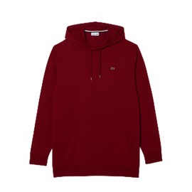Lacoste Men's Tall Fit Hooded T-Shirt, 1XLT, Bordeaux