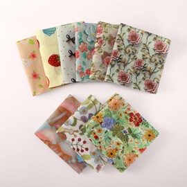 PACGOTH Handkerchiefs for Women Soft Cotton, Floral Women’s Handkerchiefs, Dainty Decorative Ladies Hankies 6/9 PCS (Flower-9PCS)