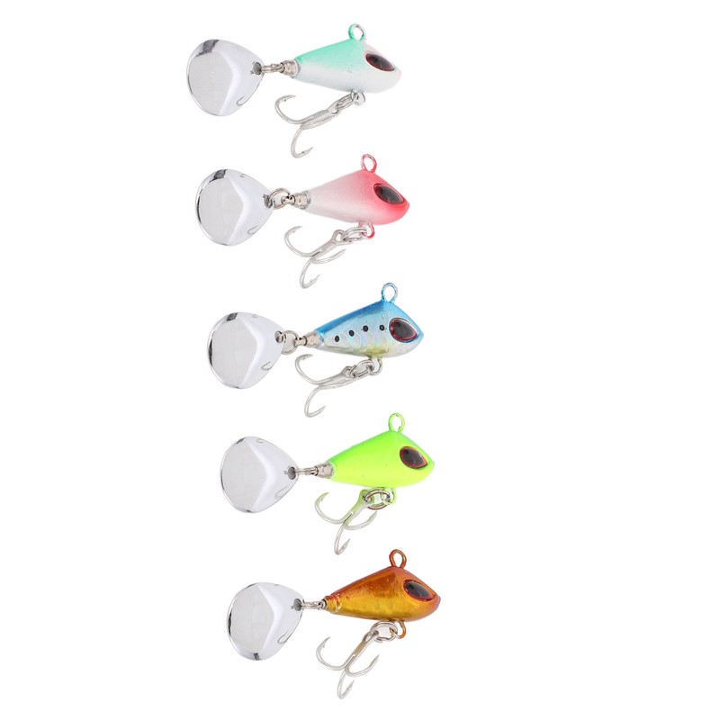 5Pcs 10g Metal Fishing Lures Baits Vib Sequins Fishing Lure