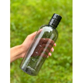 Generic water bottle, 16.9 oz/23.6 oz leak proof drink bottle cups with time reminder. reusable fitness milk jug smoothies bottle (700ml, transparent. (black, 700ml), AC01-AC03