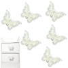 CPELLESSE 6 pcs Butterfly Cabinet Knobs, Crystal Cupboard Pulls Kitchen