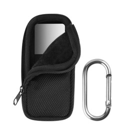 Xxerciz Heart Monitor Case for AliveCor Kardiamobile Personal EKG/Kardia Mobile 6L EKG Device, Protective Travel Case Nylon Storage Bag Cover with Soft Liner and Carabiner Clip, Black