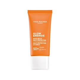 YVES ROCHER - Crema Facial Glow Energie con Protección FPS 50+, con Capuchina Naranja, Hidrata e Ilumina, Fórmula Vegana, 30 ml