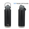 Konokyo Insulated Water Bottle with Straw Lid,40 oz Stainless Steel