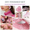Meibite Pink Flatback Rhinestones, Glass Rhinestones for Nail Art and