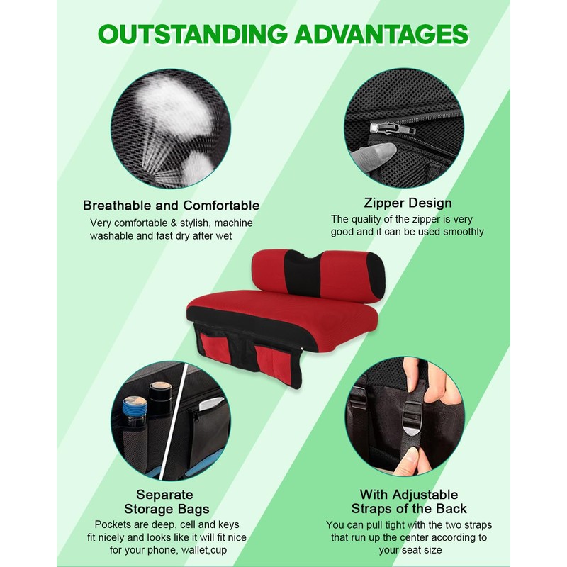 SCITOO Golf Cart Seat Cover for EZGO RXV Front Seat