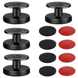 4 Pieces Anti Shake Bed Spacer Wall Spacer Wall Protector Adjustable Bed Frame Bed Frame with Thread Headboard Stoppers Tool for Beds Cabinets Sofas Room Wall 27-40 mm Black