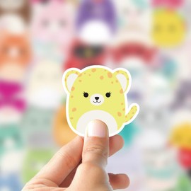 100 PCS Cute Series Animals Sticker Decals for Laptop Vinyl Kawaii Stickers Pack Decals for Water Bottle Moto Bicycle Skateboard Luggage Phone Decor Mixed Scrapbook Stickers for Kids