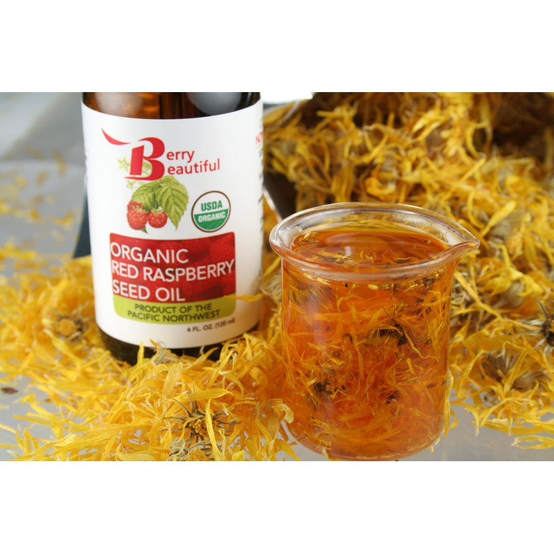 Berry Beautiful Certified Organic Red Raspberry Seed Oil - Cold-pressed