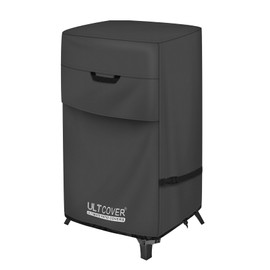ULTCOVER Waterproof Vertical Electric Smoker Cover 30 inch for Most Square Gas Propane BBQ Smokers Size Upto 22W x 20D x 35H inch, Black