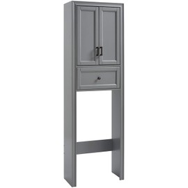 Crosley Furniture Tara Space Saver Bathroom Cabinet, Vintage Gray