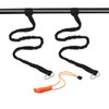 ATBUSS 2 Black Kayak Paddle Ropes, 2 Hooks, 1 Orange