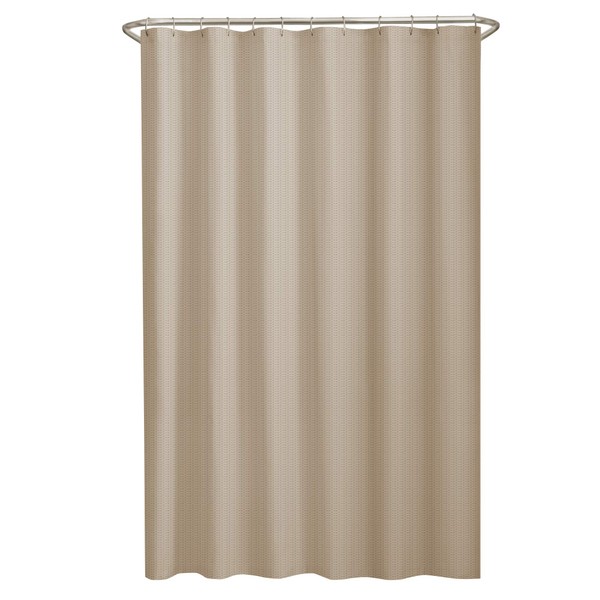MAYTEX Norwich Textured Fabric Shower Curtain or Liner, 70x72, Beige