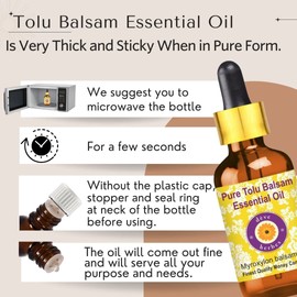 dève herbes Tolu Balsam Essential Oil (Myroxylon balsamum) with Glass Dropper |Pure | Viscous Texture | Unisex | All Skin Types | External Use | Natural Extract Steam Distilled 120ml (4 oz)