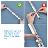 SUPERFINDINGS 4Pcs 6-Hole Ring Binder Mechanisms Replacement Kit A5 Notebook