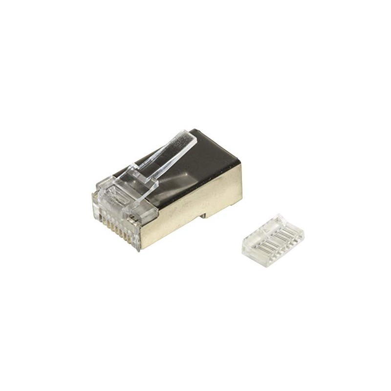 LINK PACK 100 CONNECTORS 8 POLES CAT 6 SCREENED RJ45