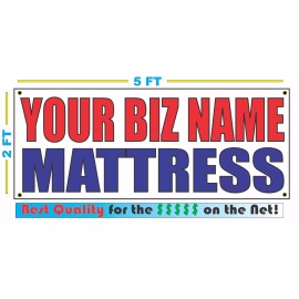 CUSTOM NAME MATTRESS Banner Sign NEW Larger Size Best Quality for the $$$