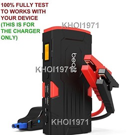 KHOI1971 Wall Charger Adapter Cable Cord for Black Yellow-RED Trim Beatit 800A Peak 18000mAh 12V Portable Car Jump Starter