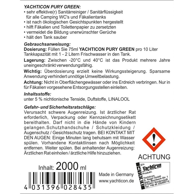 Yachticon Pury Green 2 L