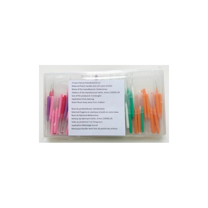120 Piezas Cepillos Interdentales, BetterJonny Suave Cepillo Interdental de Dientes