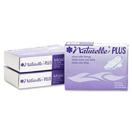 Naturelle Plus 25189973 Sanitary Napkins W/Wings, Dispenser Refill, 250/Ct, White