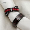 Wedding Ring Set His Hers Couples Matching Rings Women's Black