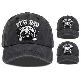 Pug Mom Gifts for Women,Pug Dad Baseball Caps,Adjustable Corgi Mom Caps,Mothers Fathers Day Christmas Birthday Gifts for Dog Lovers.Pug Dad