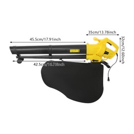 Lidhujnk Cordless Leaf Blower, 3-in-1 Leaf Vacuum Mulcher, Brushless Battery Powered Leaf Blower Kit, Leaf Vacuum for Lawn Care Yard Cleaning