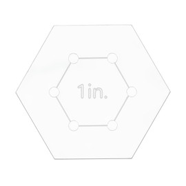 sourcing map Hexagon Quilting Template, 1 Inch Acrylic Template for Quilting with Reserved Seam Margin, Clear Templates for DIY Quilting Sewing Crafts