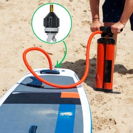 Valve Adapter for SUP Air Pump, 2 Sets, Air Pump Accessories for Inflatable Stand Up Paddle Board, Canoe, Kayak, Lounger, Inflatable Boat, High Pressure Pump Attachment Adapter, Pump Adapter Floor