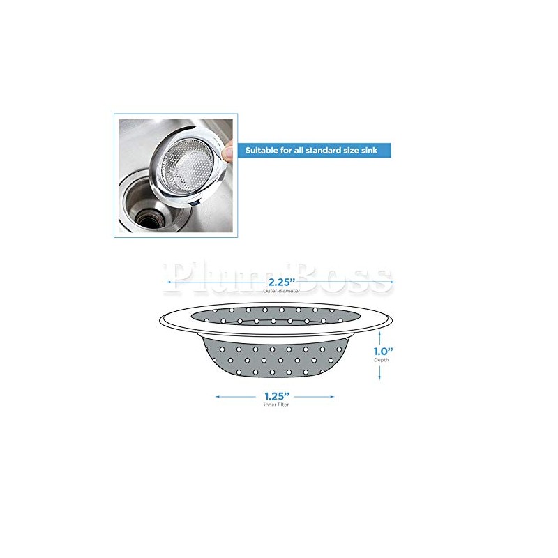 PlumBoss E1035 Bathroom Basket Replacement for Utility, Laundry, RV and