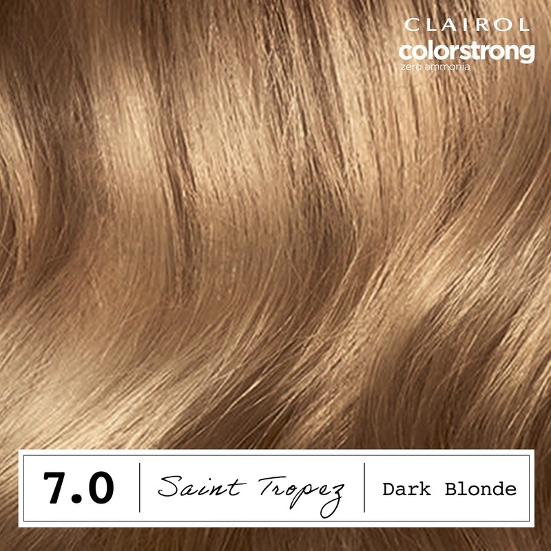 Clairol ColorStrong Permanent Zero Ammonia Hair Dye, 7.0 Dark Blonde