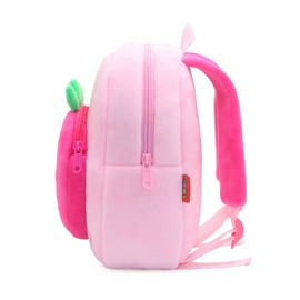 NICE CHOICE Cute Toddler Backpack Toddler Bag Plush Animal Cartoon Mini Travel Bag for Baby Girl Boy 2-6 Years(Strawberry)