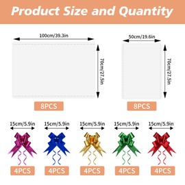 GOTRUST Pack of 16 Large Cellophane Bags, Transparent, 2 Sizes, Gift Foil Bags, Transparent, 70 x 100 cm, 50 x 70 cm, Clear Basket Bags, Cellophane for Gift Baskets, Wicker Baskets, Christmas Baskets,