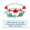 Cinaci 6 Pack Handmade Adjustable Rose Flower Wreath Headbands Crown