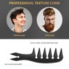 DUAIU 3 Pieces Hair Styling Combs for Men Black Wide