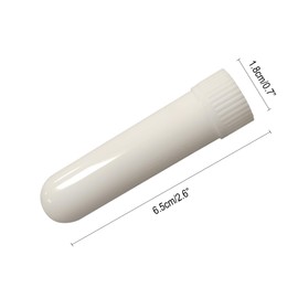 100 Pcs White Refillable Nasal Inhalers, Eco-Friendly PP Plastic Personal Aromatherapy Inhaler Sticks, Blank Essential Oil Inhaler Tubes for Travel, Office, Home, Gym - with Cotton Wicks