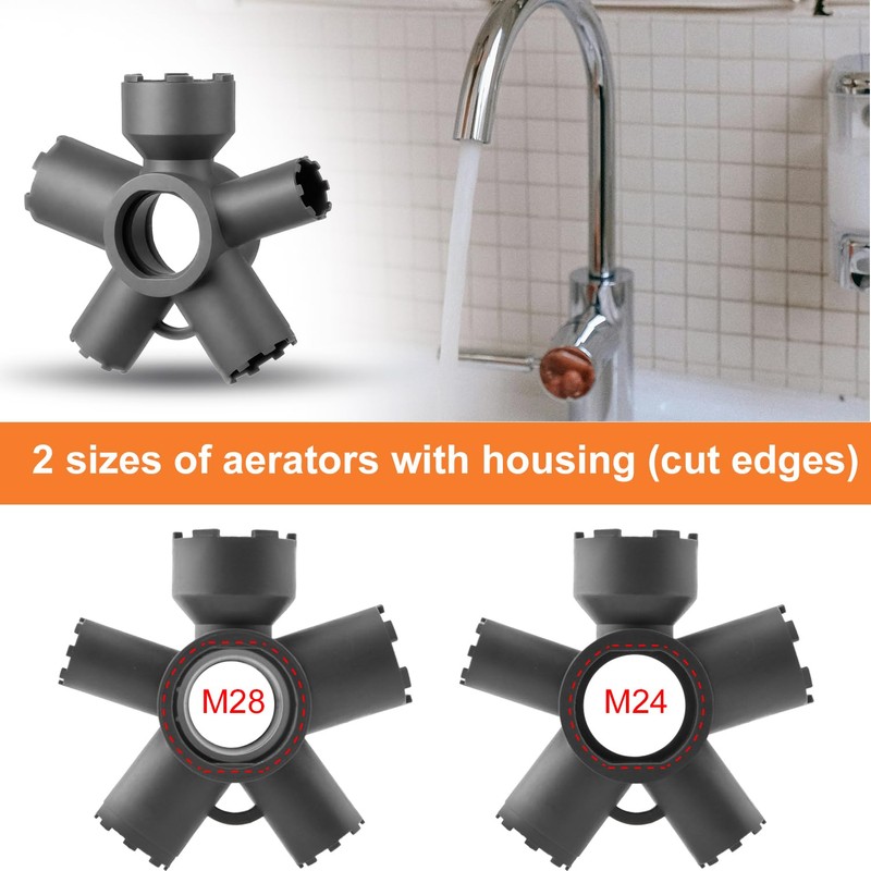Lyreh 10 in 1 Faucet Aerator Removal Tool, Universal Aerator