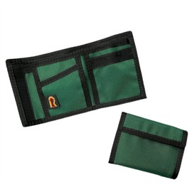 Rainbow of California RFID Protection Original Nylon Bifold Wallet. USA Made (HUNTER GREEN W/BLACK TRIM)