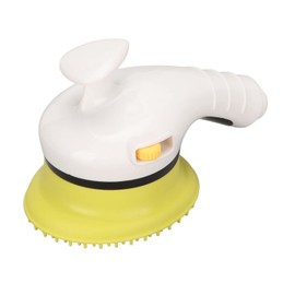 flexman Pet Bathing Tool, 3 in1 Pet Shower Head Brush with Shower Head Massage Tool Comb, Universal Soft Teeth Massage Dog Shower Head Bath Brush with Ergonomic Handle (Yellow)