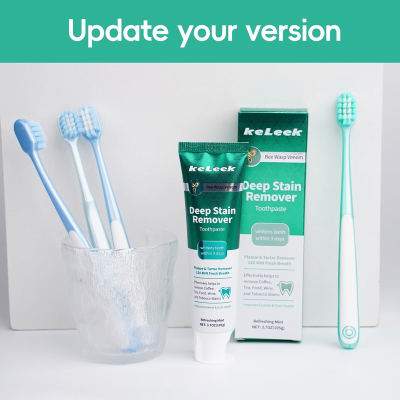 Whitening Toothpaste(3.7oz) - Deep Stain Removal,Long-Lasting Freshness for Sensitive Gum