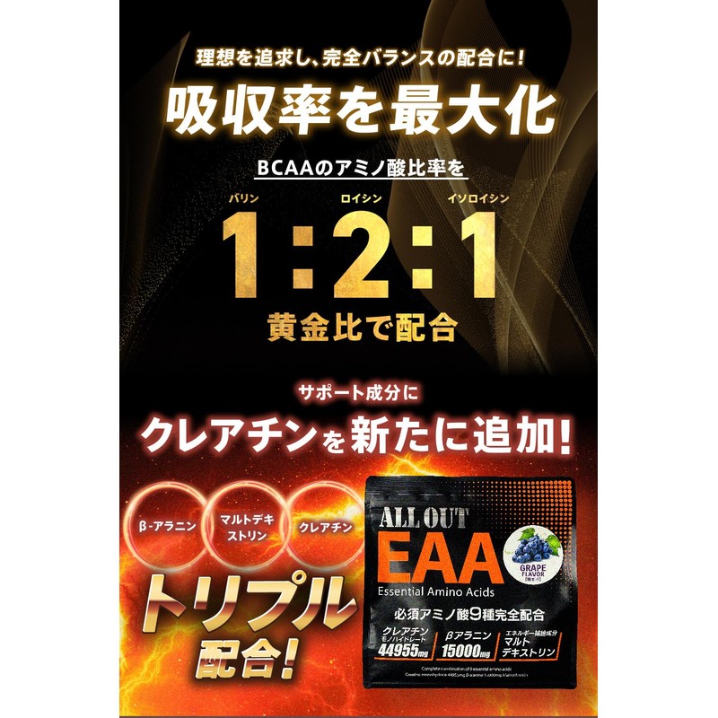 ALLOUT EAA 17.6 oz (500 g), Formulated with 9 Essential
