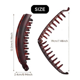 4pcs matte banana hair clip, fish shaped hair clip, ponytail headband, women's hair accessory, twisted clip hair clips headband, suitable for women with thick hair styling