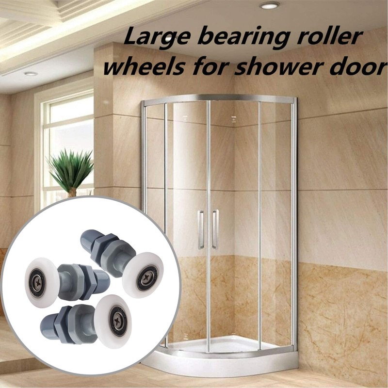 Qikuver Shower Cubicle Rollers, Sliding Door Rollers, Replacement Parts, Shower