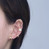 15Pcs Female Hollow Leaves C-Shape Ear Cuffs, Simple Without Pierced