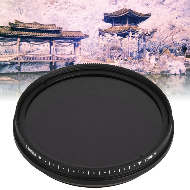 FOTGA 58mm Adjustable Optical Infrared Lens Filter 530-750nm for DSLR